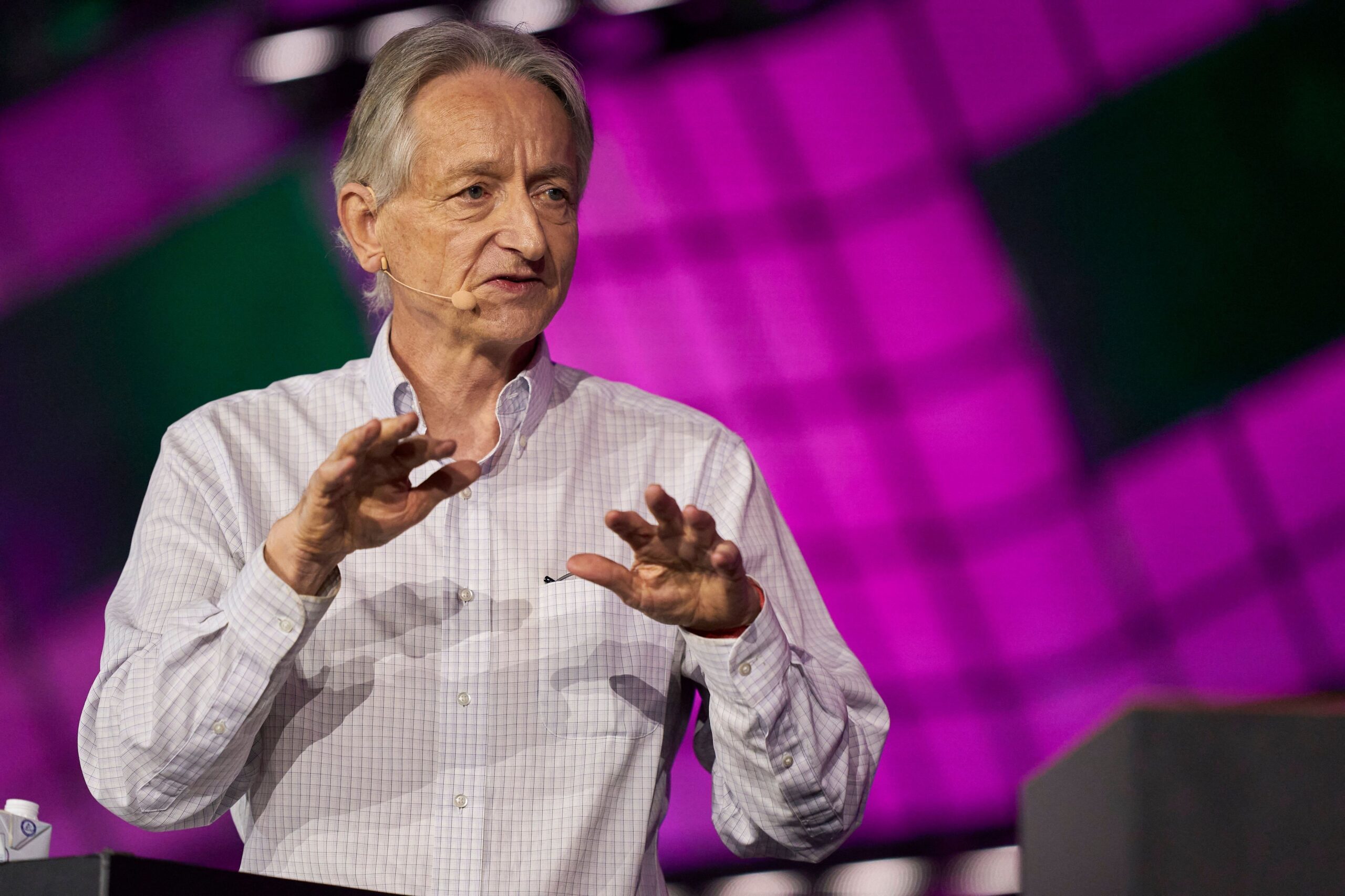 Geoff Hinton says powerful AI systems “bring incredible promise, but the risks are also very real”